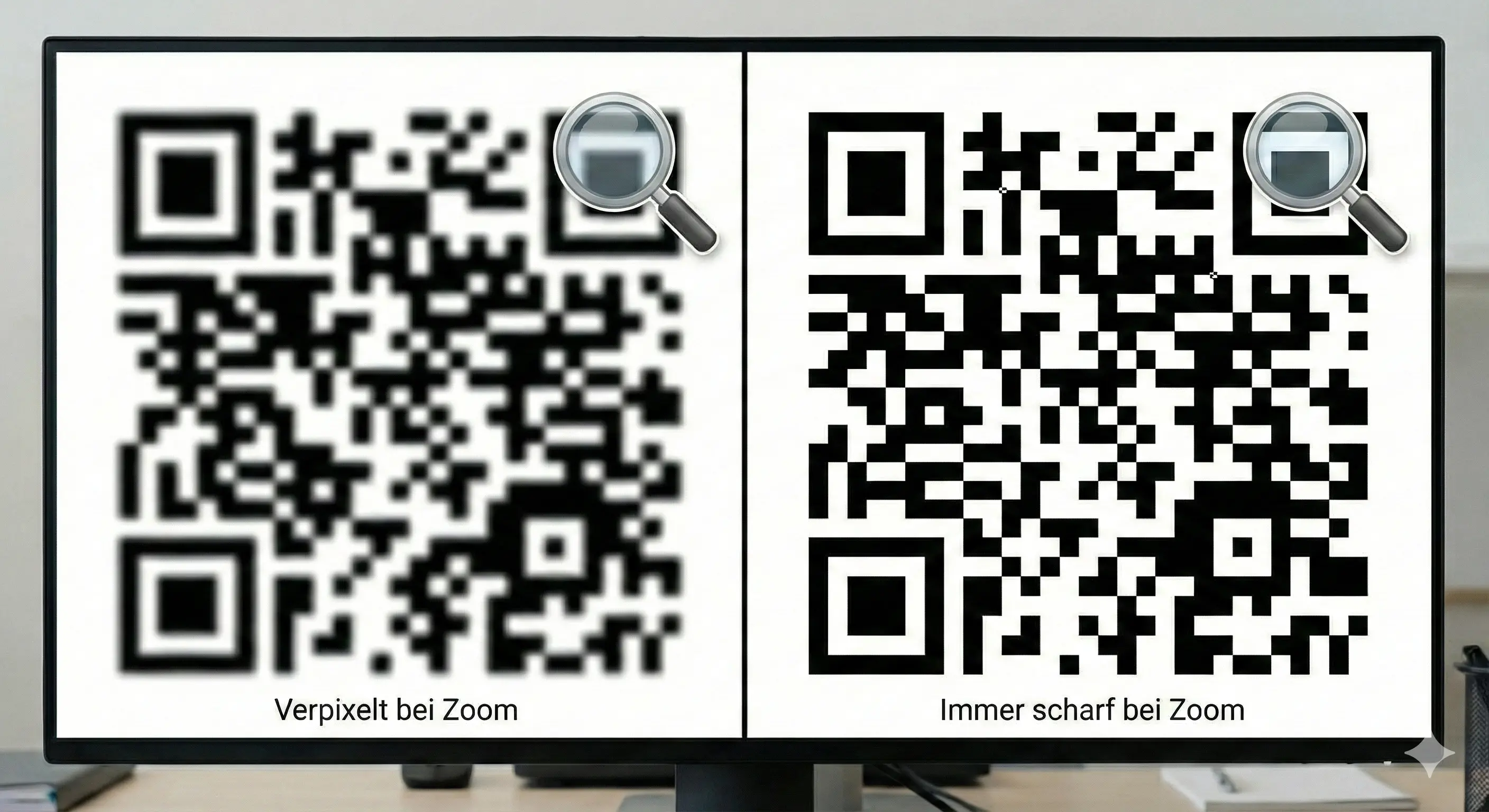 QR-Code Druckqualität Vergleich SVG vs PNG